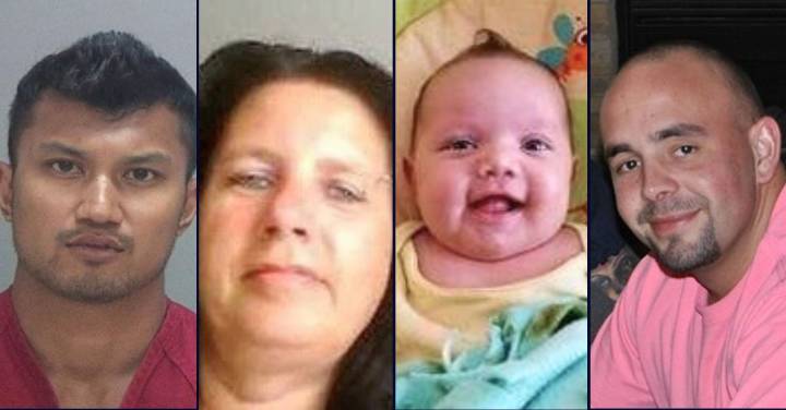 Murderer 'fixated' on woman blows away her mom, infant daughter in baby bouncer, and a friend