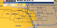 Strong winds begin to taper overnight as cold temperatures move in