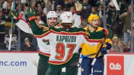 Wild's overtime goal with net off moorings irks Predators
