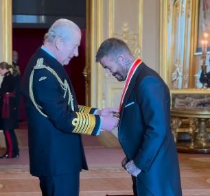 Sir David Beckham receives knighthood at Windsor Castle