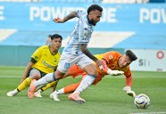 Sube la Academia. Racing ganó a puertas cerradas: la gran asistencia de 80 metros de Cambeses para el gol de Vergara