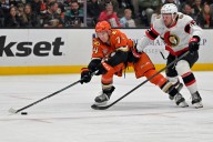 Senators hand Ducks a rare home loss with late goal