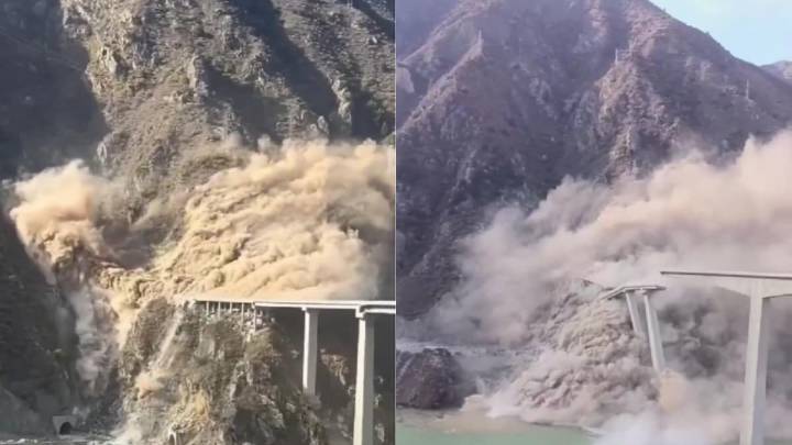Newly Opened Bridge Breaks Into Two In Southwest China