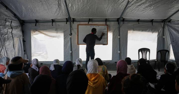 Most of Gaza's schools are destroyed and hundreds of thousands of children cannot go back to class