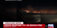 Crews respond to I-85 brush fire in Greenville County