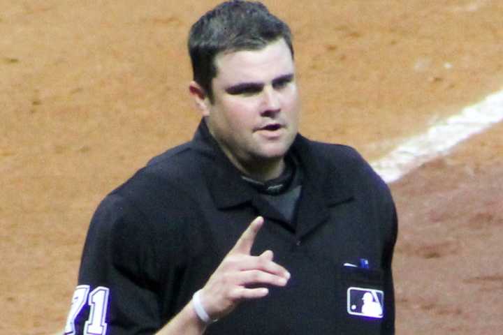Oklahoma native Jordan Baker is home plate umpire for World Series Game 7