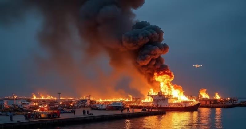 Ukraine’s Massive Drone Assault Sets Fire to Russia’s Tuapse Port; Black Sea Oil Facilities Targeted