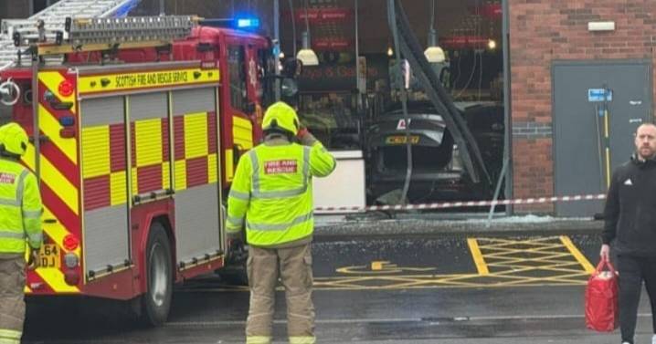 Car crashes into Milngavie Home Bargains store as two casualties treated at scene