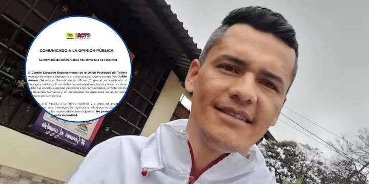 Unión Patriótica rechaza el asesinato de líder social Julián Arenas