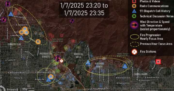Independent report of the Eaton and Palisades fires released, showing a progression timeline