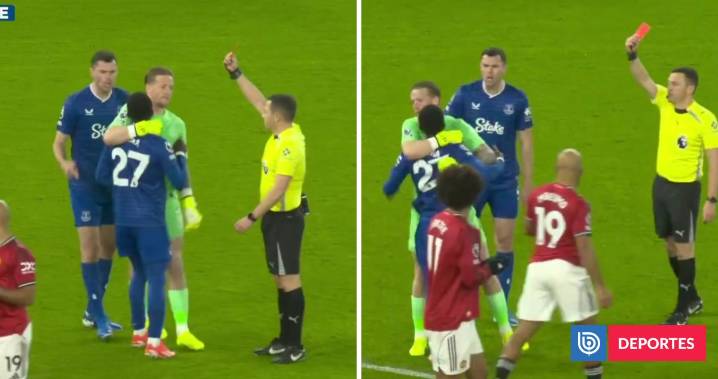 Ridícula expulsión en Premier League: jugador del Everton vio la roja por agresión a compañero