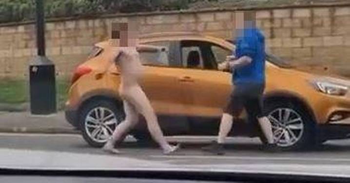 Naked cocaine thug attacked cars and urinated on war memorial