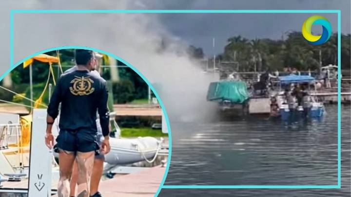 Explota embarcación de la Marina en Cozumel