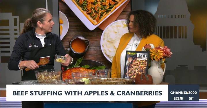 Elevate your holiday meal with a Beef Cranberry Apple Stuffing