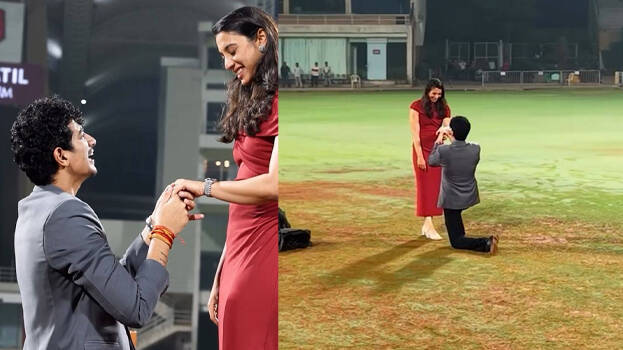 'She said yes!': Palash Muchhal proposes Smriti Mandhana at stadium where India lifted the World Cup; watch video