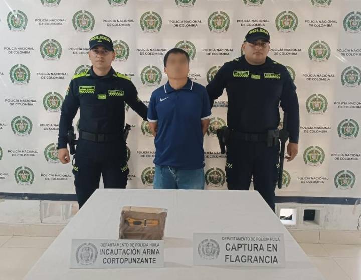 Por agredir con un arma corto punzante a su progenitor, sujeto fue capturado en Pitalito