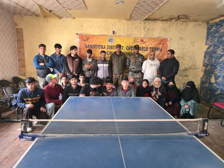 District Table Tennis Championship 2025 Kicks Off at SK Stadium Bandipora