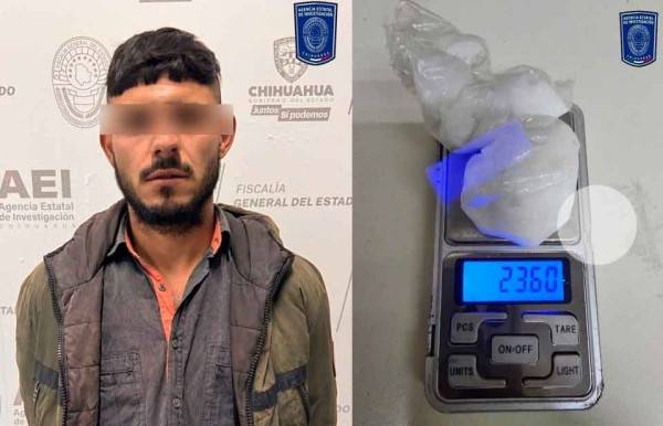 Catea FGE dos viviendas y detienen a uno en posesión de cristal