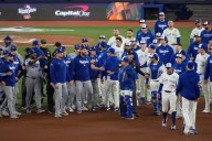 Benches clear at Game 7 of World Series after LA’s Wrobleski hits Toronto’s Giménez with fastball