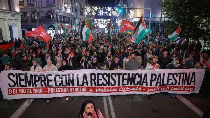 Varias protestas denuncian en ciudades españolas que sigue el genocidio contra el pueblo palestino
