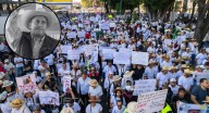 Miles de ciudadanos marchan para manifestarse por asesinato del alcalde Carlos Manzo en Uruapan