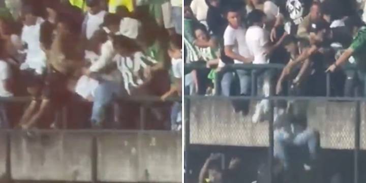Hinchas de Atlético Nacional lanzaron a un ciudadano desde tribuna del estadio de Ditaires: la víctima sería seguidor del Junior