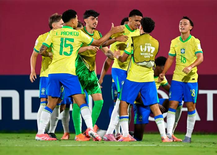 Brasil, el único equipo sudamericano clasificado a Cuartos de Final del Mundial Sub