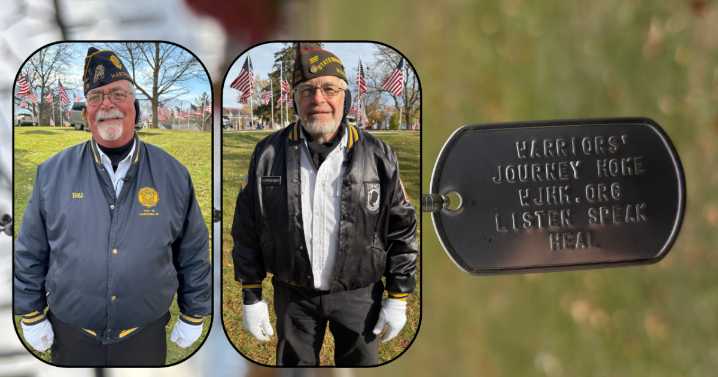 Hartford veterans display dog tag memorial to raise awareness about veteran suicide prevention
