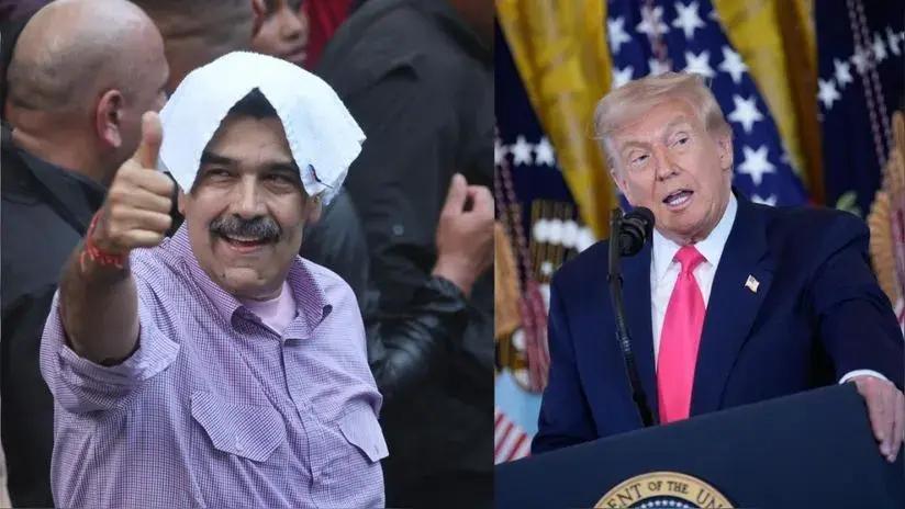 Donald Trump insiste en que no descarta ninguna opción con Venezuela y que está abierto a hablar con Nicolás Maduro