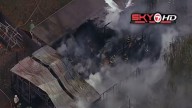 Crews battle barn fire in Attleboro