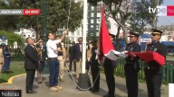 Presidente Jerí participa en izamiento de bandera y entonación del himno nacional en Jesús María para fortalecer identidad nacional
