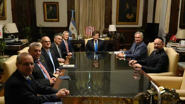 Javier Milei recibe al canciller de Israel en Casa Rosada: buscarán que la embajada argentina se mude a Jerusalén