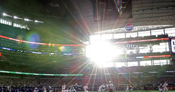 Here comes the sun: Sun glare strikes again at AT&T Stadium in Cowboys' win over Chiefs