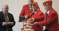 Marine Corps League celebrates 250th anniversary of Corps with cake at Culture Center