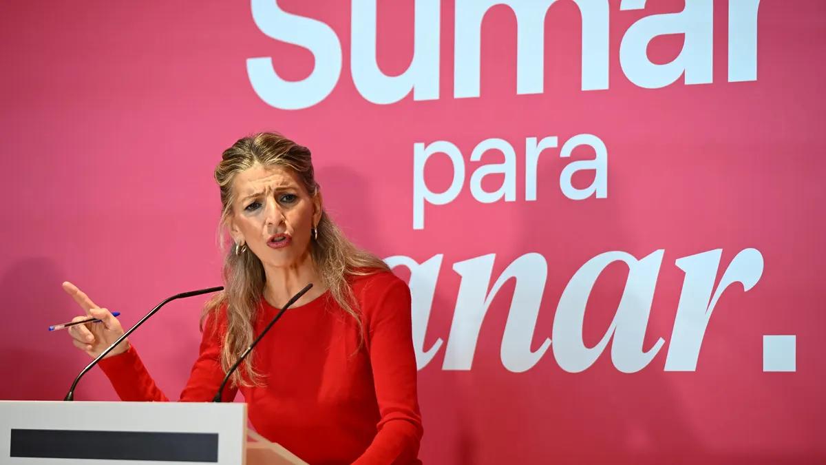 Yolanda Díaz acusa a un sector del poder judicial de querer derribar al Gobierno y pide a la sociedad movilizarse para defender la democracia