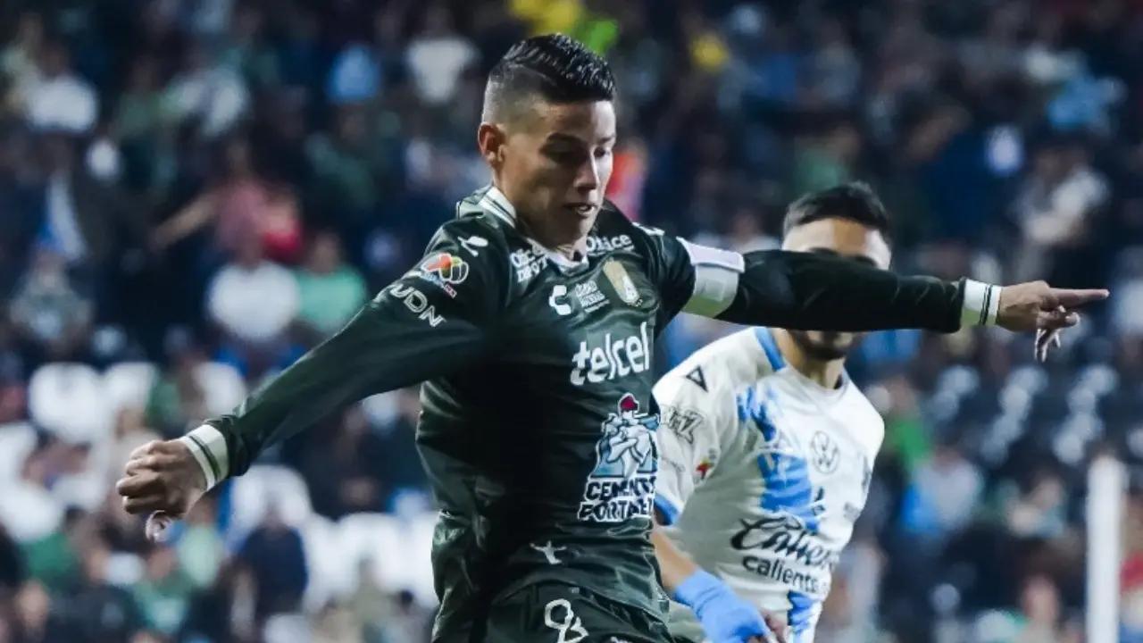 James Rodríguez y una asistencia de lujo, en su despedida de León, para el gol de Iván Moreno