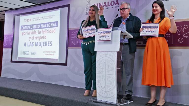 ‘Nos unimos de manera muy comprometida’: Rocha Moya respalda acciones federales contra la violencia de género