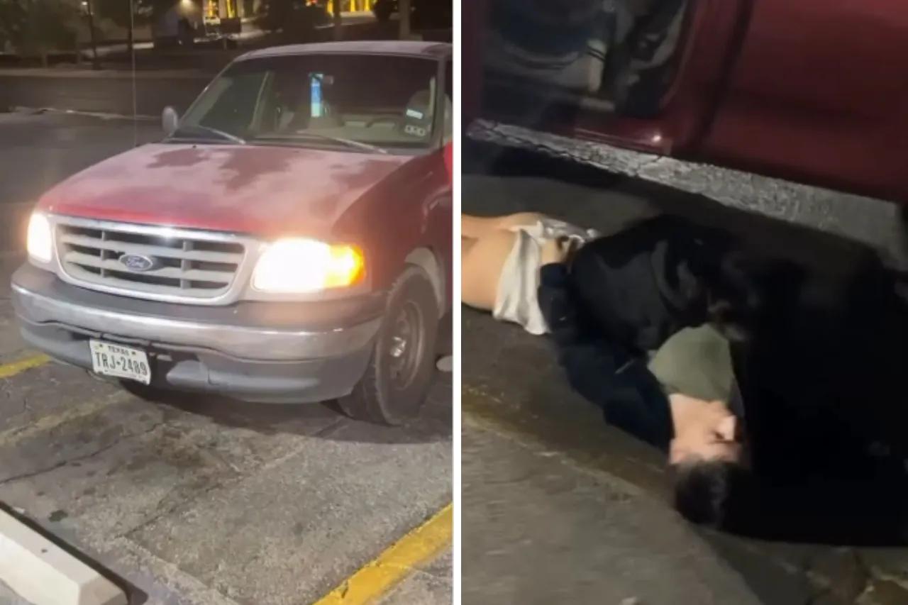 Video: Pareja duerme abrazada afuera de troca tras accidentarse en El Paso