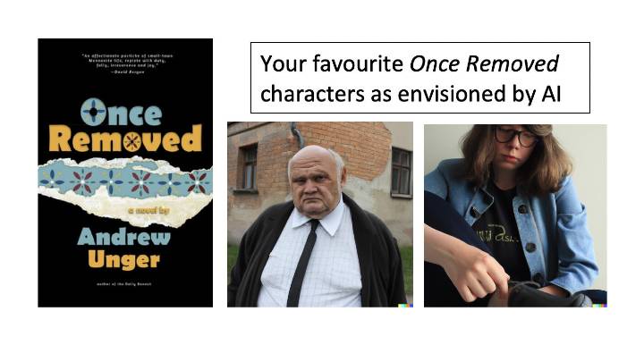 We Asked AI to Create Images of the Main Characters from Andrew Unger's Novel Once Removed