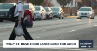 Peak-hour traffic lanes on Williamson St. gone for good