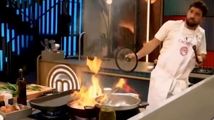 A Cachete Sierra se le prendió fuego la cocina en MasterChef