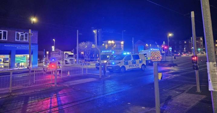Police cordon and tram delays after crash at busy junction in Beeston