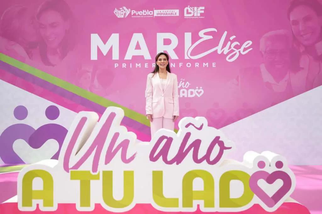 Primer informe del DIF Municipal en Puebla, MariElise Budib destaca inclusión y salud