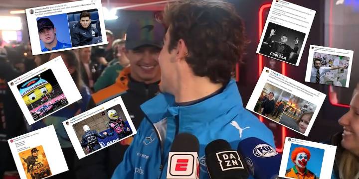 Los mejores memes del GP de Las Vegas de Fórmula 1: del “boicot” de Piastri a Norris a la foto viral de Colapinto con Verstappen