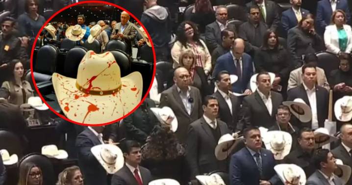 Diputados colocan sombreros “ensangrentados” en San Lázaro tras asesinato del alcalde de Uruapan: gritos de justicia y duelo nacional marcan la sesión