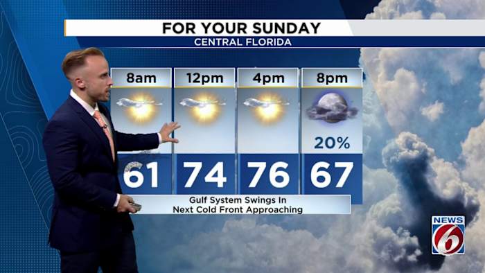 Small shot for rain in Central Florida before glorious fall weather continues