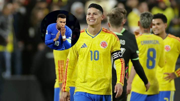 El guiño de James Rodríguez a Mbappé y Francia que ya calienta el amistoso del próximo marzo: “Ya vendrá”