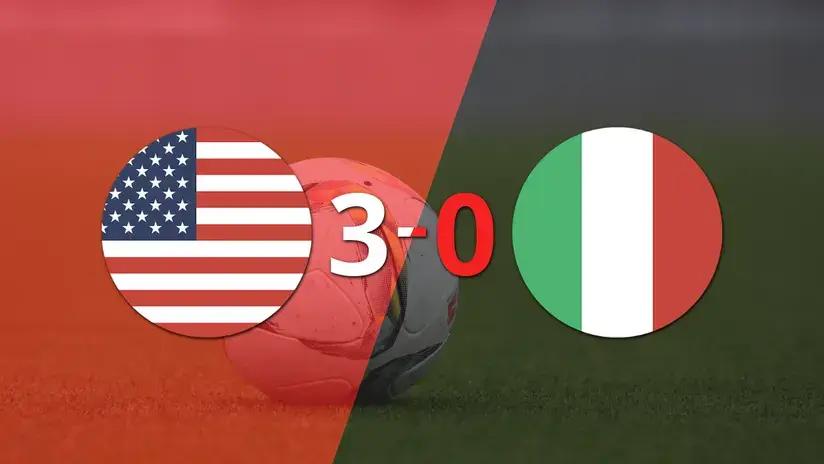 Amistoso internacional: Estados Unidos venció 3-0 a Italia en un partido amistoso