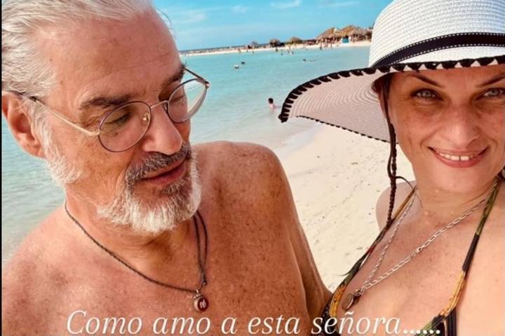 “Amo a esta señora”. Roberto Pettinato disfruta de unas románticas vacaciones en Aruba junto a su novia