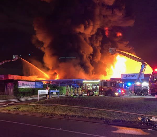 Apocalyptic moment the sky rains concrete after rubbish centre explodes